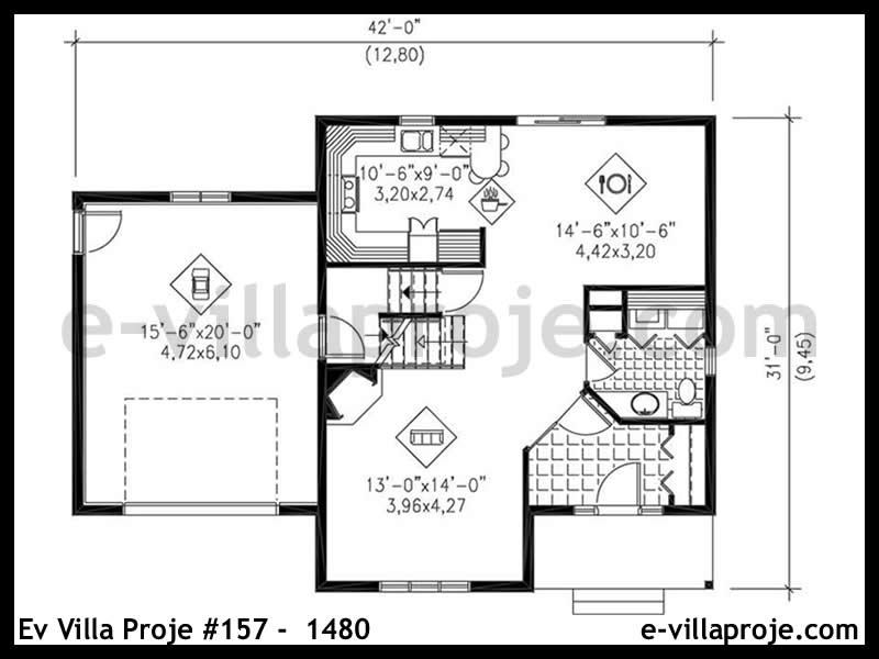 Ev Villa Proje #157 –  1480